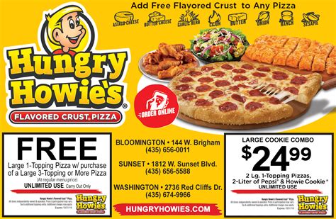 The Howies team has given back over 147,000 medium two-topping pizzas to their guests. . How much does hungry howies pay